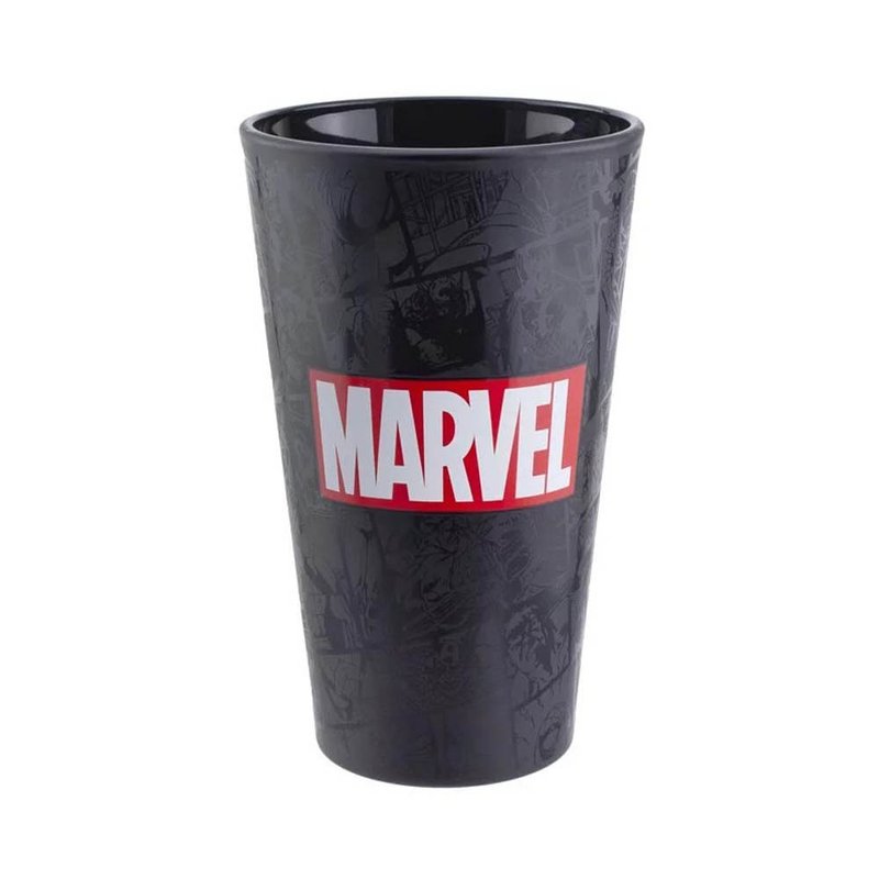 Marvel 漫威 LOGO 黑色磨砂質感英雄玻璃杯 漫威水杯 - 其他家具 - 其他材質 
