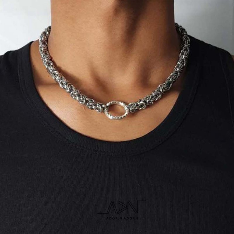 ์Necklace O - 項鍊 - 不鏽鋼 銀色