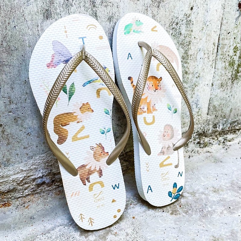 Women's non-slip waterproof flip-flop slippers Astrid crispy indoor and outdoor slippers room-Huakaihugui- - รองเท้าแตะ - ยาง หลากหลายสี