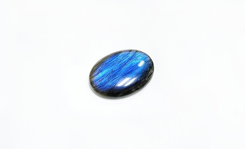 採礦 拉長石 藍光橢圓 深藍強光 - 擺飾/家飾品 - 石頭 