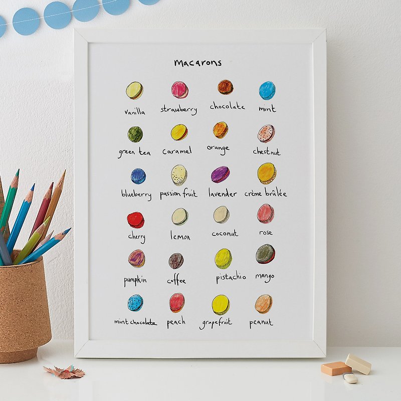 MACARONS PRINT - Posters - Paper Multicolor