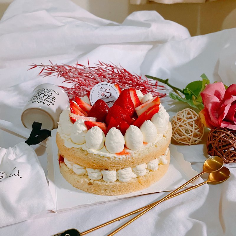 自取 學而時shareus-草莓卡士達奶油蛋糕 - 蛋糕/甜點 - 新鮮食材 紅色