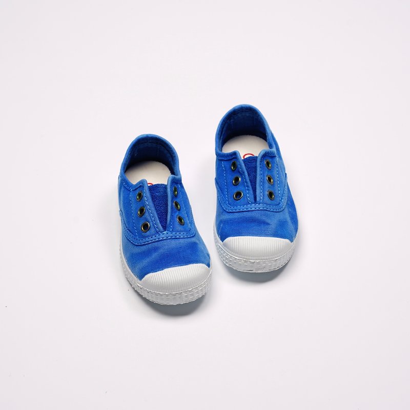スペイン国民のキャンバスシューズCIENTA7077759ブルーは古い布の靴を洗う - キッズシューズ - コットン・麻 ブルー