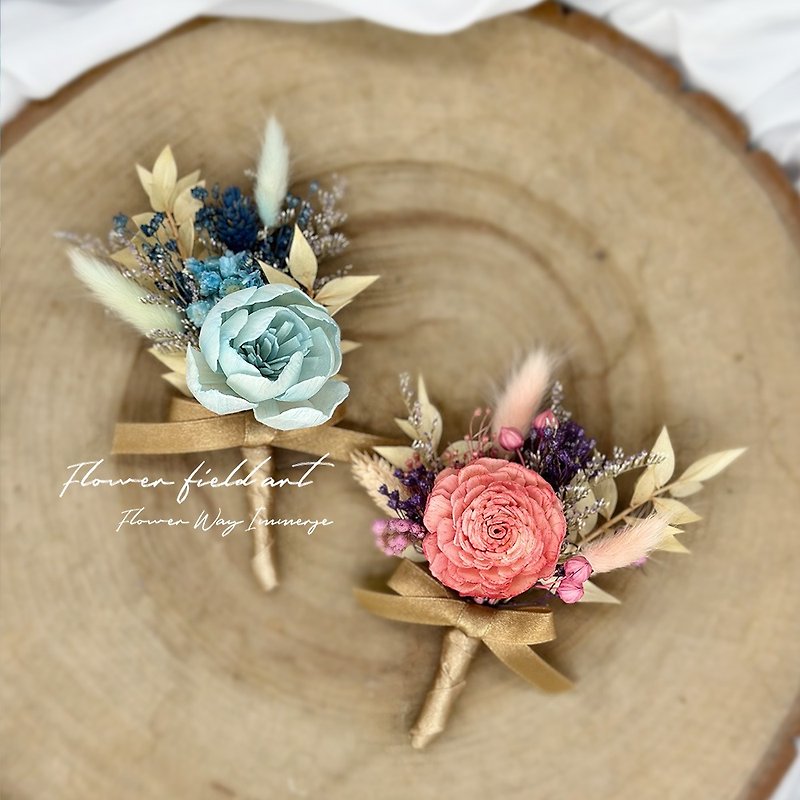 Dried flower corsage grooms corsage VIP corsage groomsmans corsage officiants - Corsages - Plants & Flowers Pink