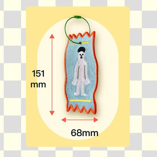 Macaron TOE 馬卡龍腳趾 巨大刺繡吊飾 | 白怪獸糖果