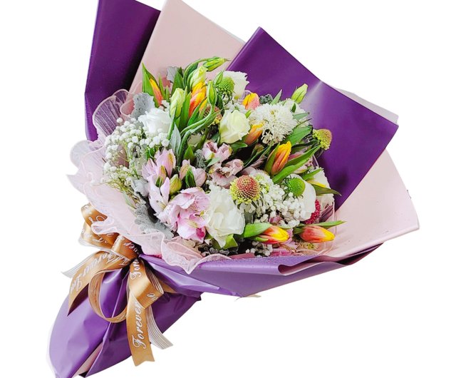 Flower Bouquet (10 Tulips, Chrysanthemum, Cordyceps & Others