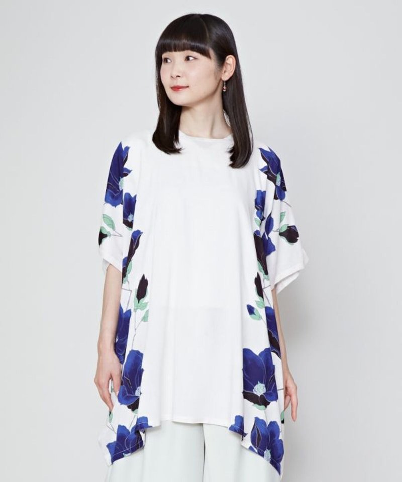 【熱門預購】高雅靜綻木蘭花語溫柔連袖上衣 (3色) 7IA-4204 - 女上衣/長袖上衣 - 其他材質 