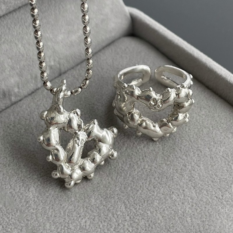 BICHIKO x LLCXY Handmade Jewelry• Ring Necklace - แหวนทั่วไป - เงิน 