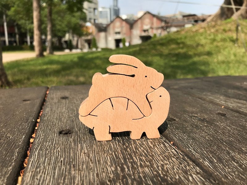The tortoise and the hare race. handmade woodwork - Items for Display - Wood 