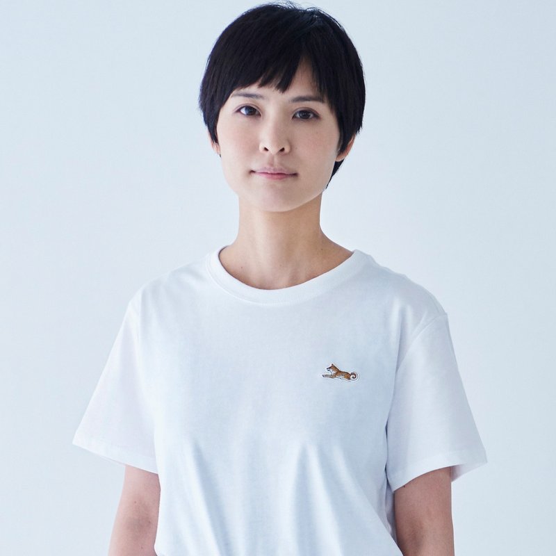 TEE SHIRT SPHINX PATCH WHITE for WOMAN - 女 T 恤 - 棉．麻 白色