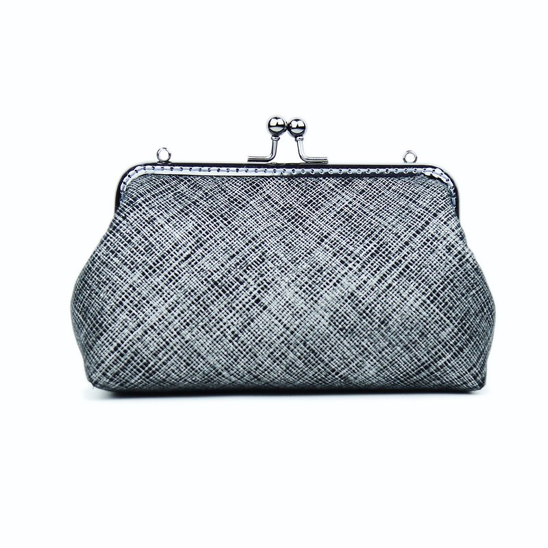 Silver glitter wallet - กระเป๋าเครื่องสำอาง - ผ้าฝ้าย/ผ้าลินิน สีเงิน
