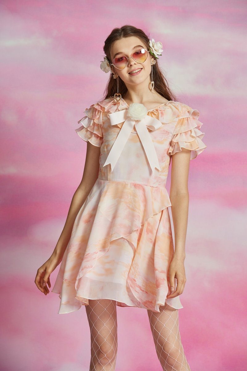 (size:S) Shade of Sky Dress - 洋裝/連身裙 - 棉．麻 