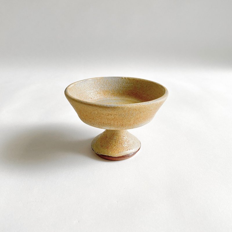 [Pudding Cup Series] Yellow Gray Glazed Pudding Cup No. 3 - Items for Display - Pottery Yellow