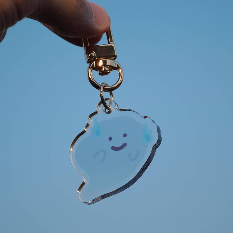 Ghostly All the different emotions Metal Acrylic Charm 35mm Key Ring Keychain - Keychains - Other Materials Multicolor