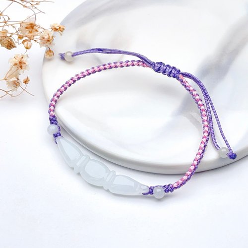 瓔珞珠寶盒 E.L.Jewelry Box 冰種翡翠蓮藕編織手鍊 | 天然緬甸A貨翡翠 | 送禮