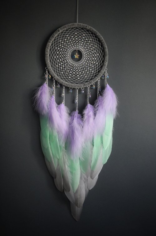 Large dream catcher Native American Handmade dreamcatcher green