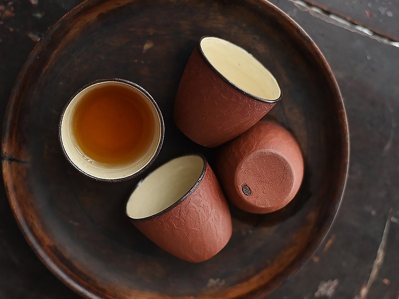 Chicheng series artisan hand-made handmade purple sand tea cup powder tea set master cup tea cup - ถ้วย - ดินเผา 