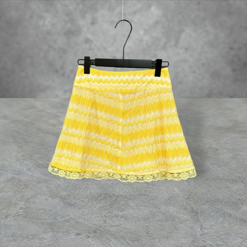 White lace clearance skirt yellow