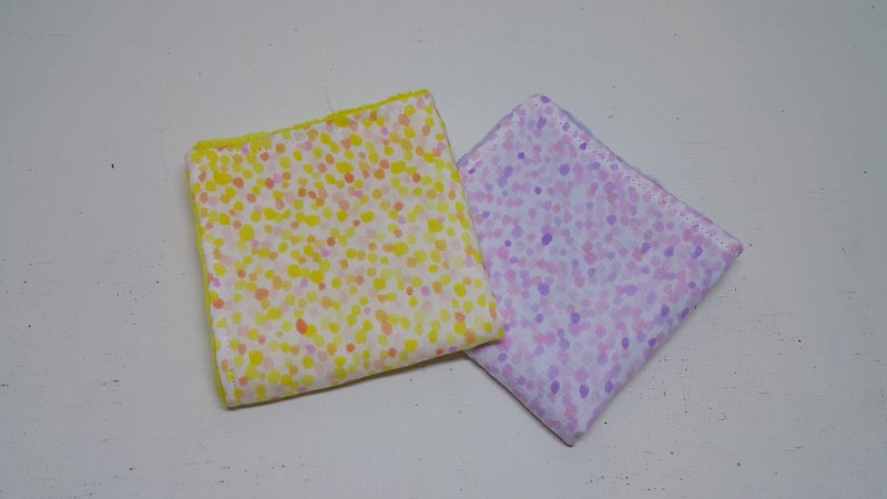 Dot ball handkerchief/saliva towel/bath towel - Bibs - Cotton & Hemp Purple