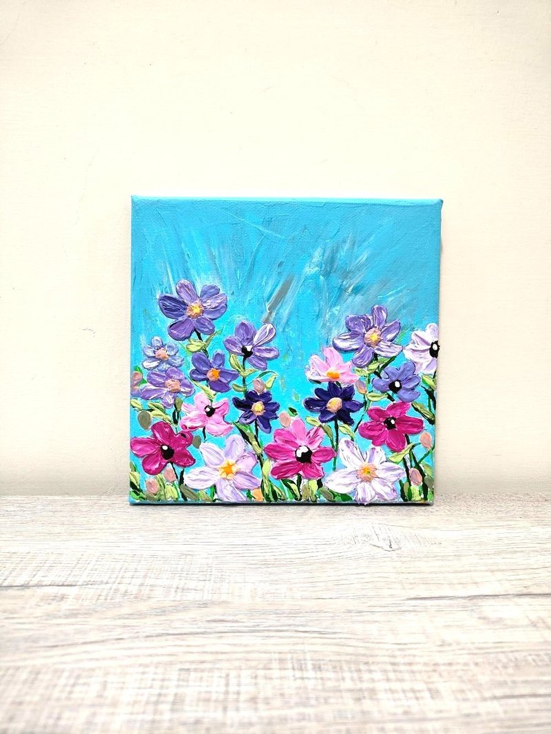 [Spring Breeze Blossoms] Frameless Painting / Wall Art / Acrylic Painting / Landscape / Original Art / Decor / Christmas Gift / Inter - Items for Display - Cotton & Hemp 