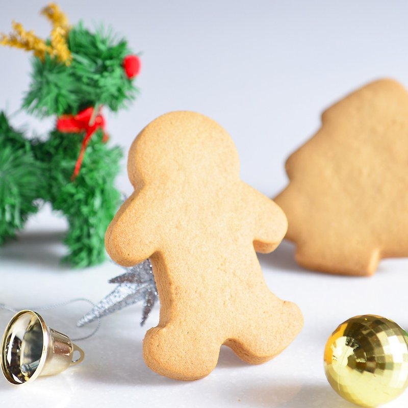 『喜憨兒』手工餅乾(10片/組)。聖誕樹、聖誕娃娃造型。聖誕禮物。支持公益 - 手工餅乾 - 新鮮食材 