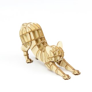 Team Green JIGZLE 3D Three-dimensional Puzzle Series | Wooden Lazy Cat Puzzle | Super Healing