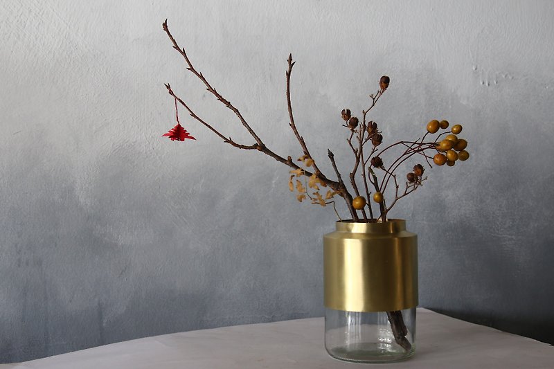 黃銅花器#14MA - 花瓶/陶器 - 銅/黃銅 金色