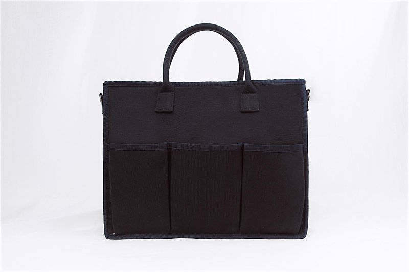 If Not Now When Canvas Bag (Charcoal Black) - Handbags & Totes - Eco-Friendly Materials Black