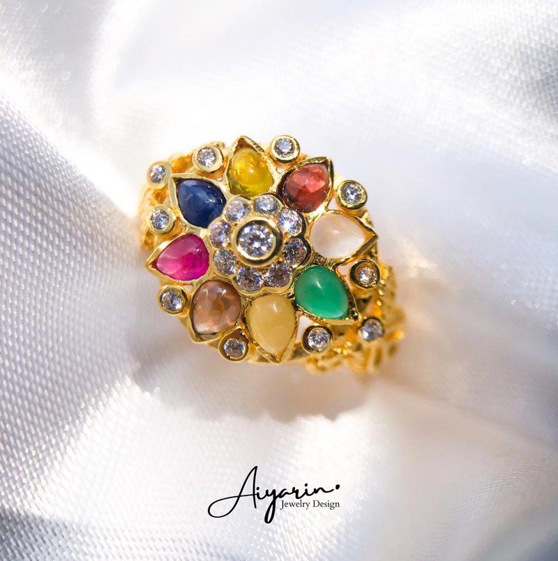 Ploy Noppharat ring brings prosperity, wealth, wealth, good luck, covering good - 戒指 - 純銀 金色