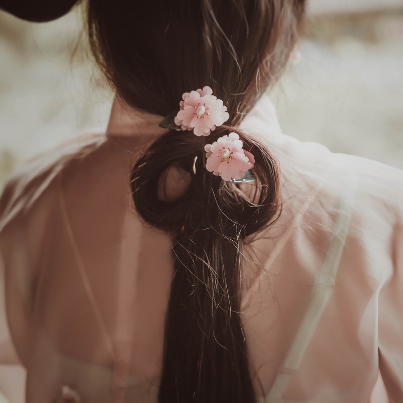 天芳小髮釵(共8色) - 髮夾/髮飾 - 銅/黃銅 粉紅色