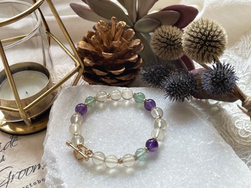奧芃絲美學工坊 Queen's Craftwork天然水晶系列天然黃水晶阿賽財源廣進設計手串