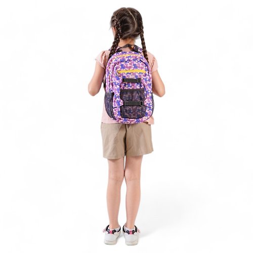 HUGGER HUGGER 孩童登山背包 迷彩紫星 兒童後背包 A4可放