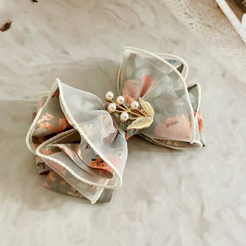 Orange three-dimensional bow hair clip scrunchie hair band grabber hair comb banana clip shark clip side clip - เครื่องประดับผม - วัสดุอื่นๆ สีม่วง