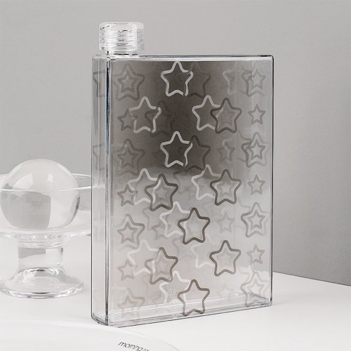 卜A杯 boeibei 漸變星星 隨行杯350ml 方形透明扁平水杯