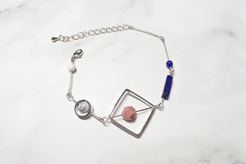 【Cooper Belt】Natural Stone Bracelet - Bracelets - Other Metals Pink