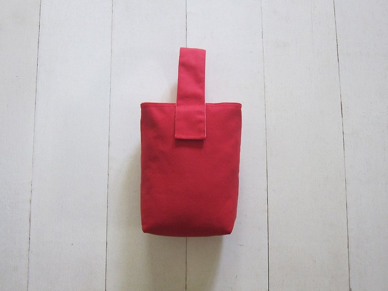 散策小提包 - 西瓜紅+鮭魚粉 - 手袋/手提袋 - 其他材質 紅色