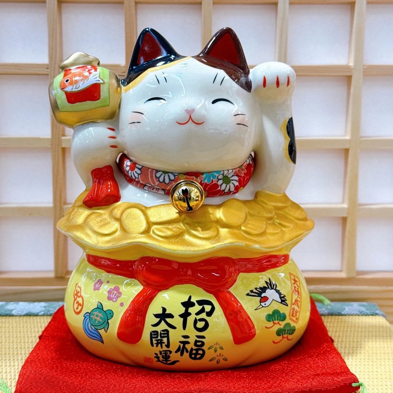 【福運滿載】日本招福大開運寶招財貓 - 擺飾/家飾品 - 瓷 白色