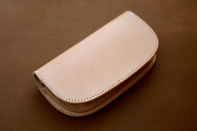 Natural leather wallet Left / right inversion type - กระเป๋าสตางค์ - หนังแท้ สีกากี