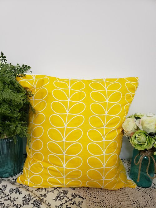 hazelnut 北歐風格簡約黃色花圖案抱枕靠枕靠墊枕套