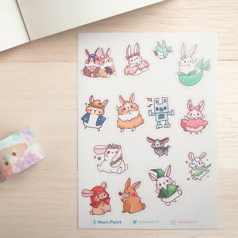 Bunny tale 01 _Sticker - Stickers - Paper White