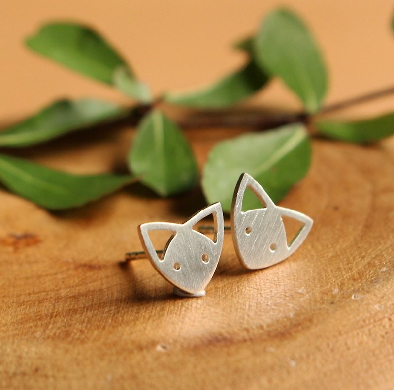 Super Cute Fox - 銀製耳環 - 耳環/耳夾 - 純銀 