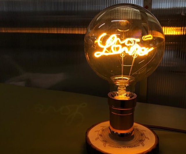 Love Home Led 燈泡木枱燈香港製作手作復古家居餐廳設計品 設計館light With Shade 燈具 燈飾 Pinkoi