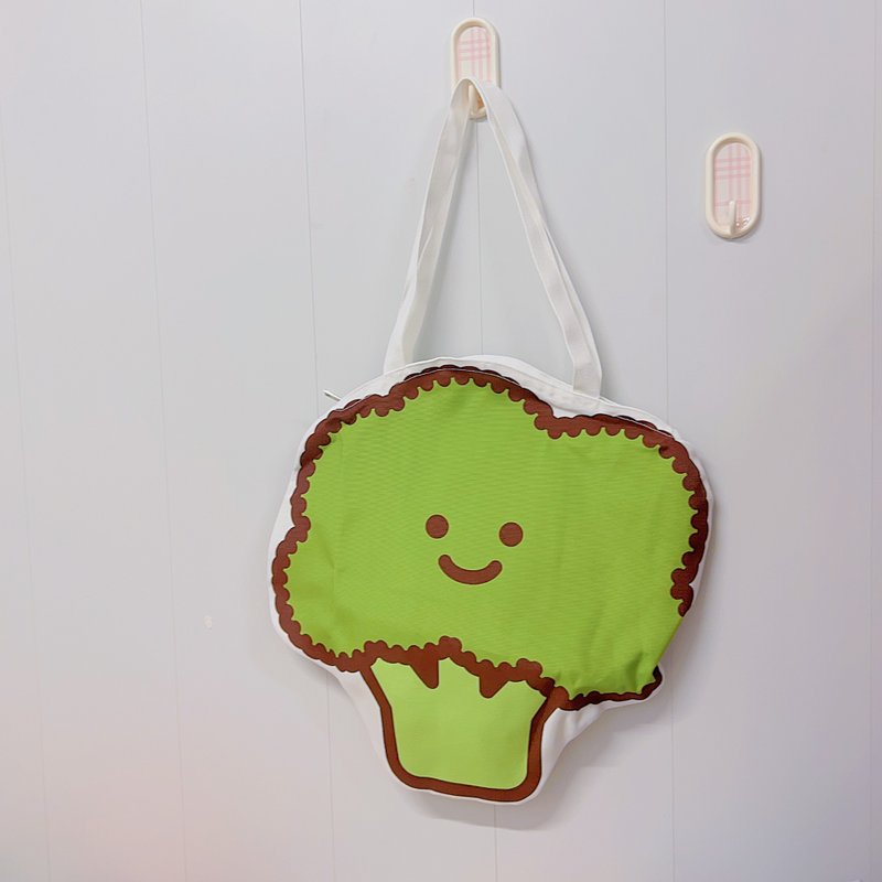 原創設計 蔬菜大容量單肩布袋 Tote Bag - 側背包/斜背包 - 尼龍 