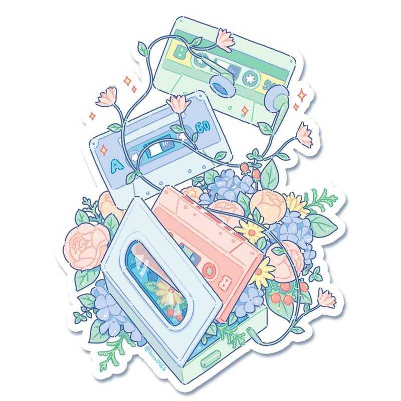 Sticker (cassette tape) - Stickers - Paper Multicolor