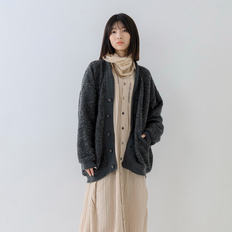 Warm Serenity Everyday V-Neck Lightweight Knit Jacket - Women's Sweaters - Other Materials Gray