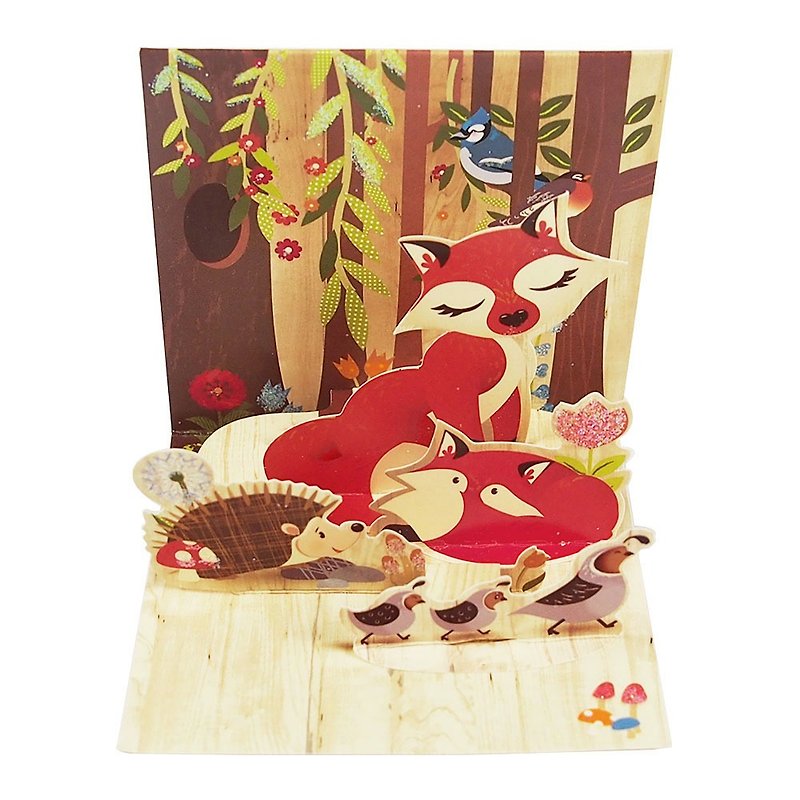 TRK small card-little fox [Up With Paper-Multi-purpose three-dimensional card] - Cards & Postcards - Paper Multicolor