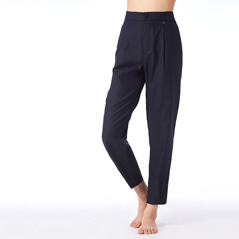 【MACACA】City discount pants-BSE7861 black - กางเกงวอร์มผู้หญิง - ผ้าฝ้าย/ผ้าลินิน สีดำ