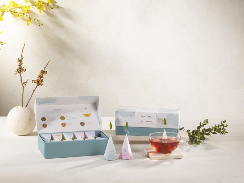 Tea Forte 10入金字塔型絲質茶包禮盒 - 養生韻心 - 茶葉/茶包/水果茶 - 新鮮食材 