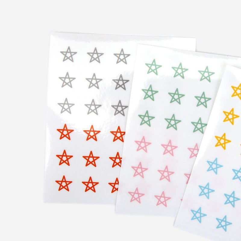 TC decorative label sticker V3 (3 color group 12 into) - pentagram group, E2D47012B3 - สติกเกอร์ - พลาสติก หลากหลายสี