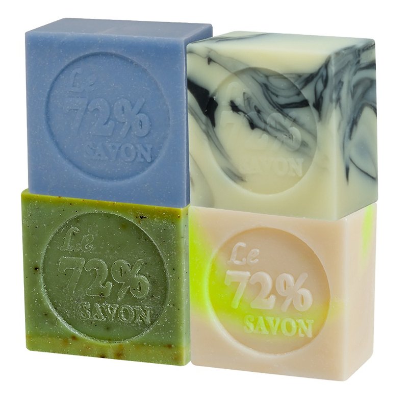 旅途中的冥想-72%馬賽皂四件組 - 肥皂/手工皂 - 其他材質 多色